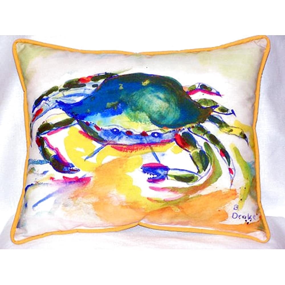 Green Crab Extra Large Zippered Pillow 20x24