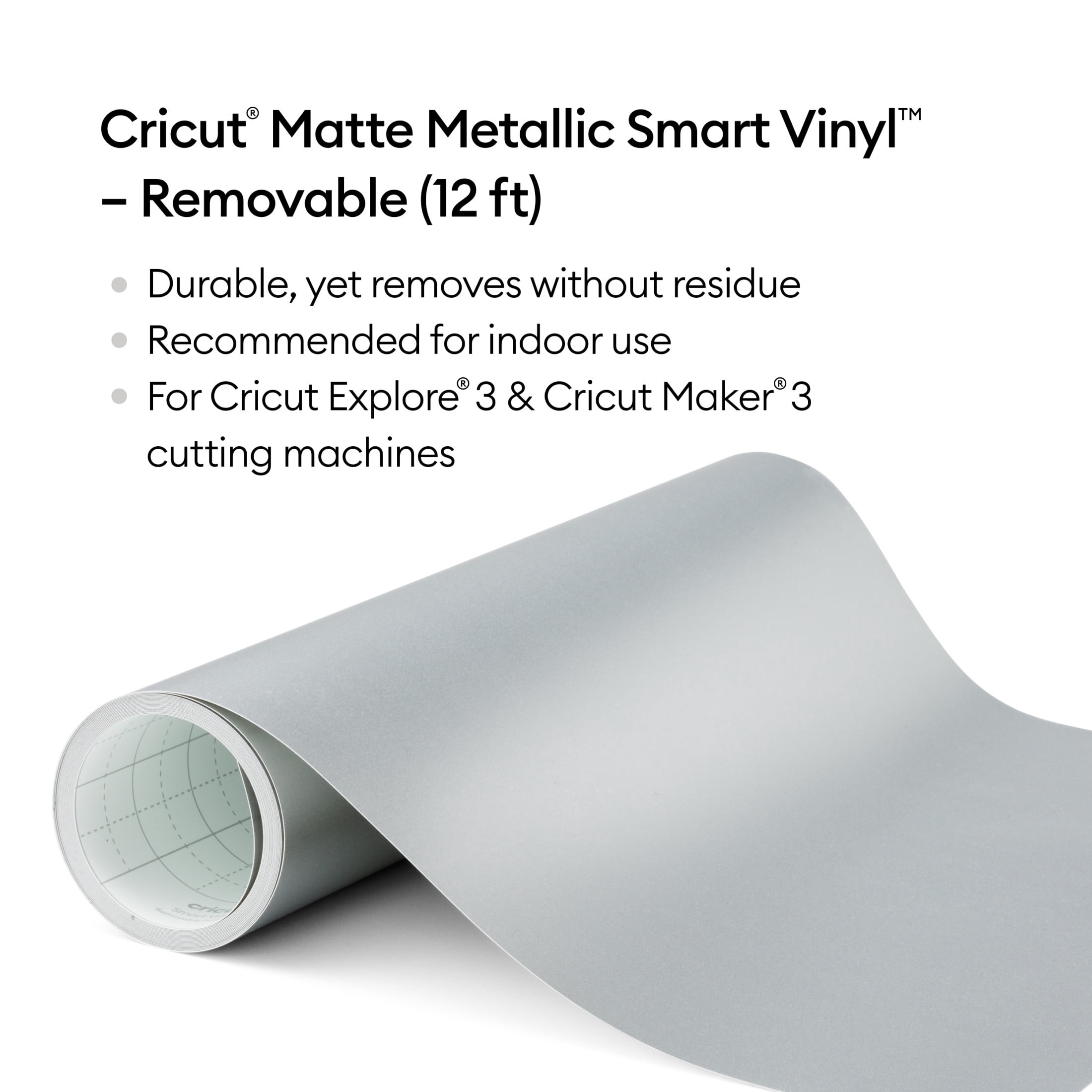 Cricut Matte Metallic Smart Vinyl Removable (12 ft), 13" x 144"