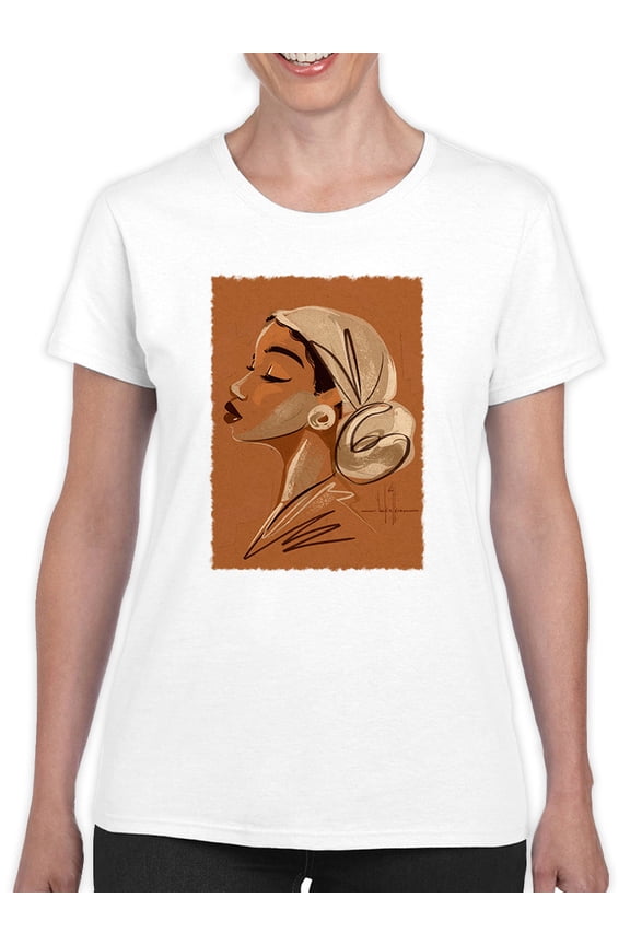 Woman's Side Profile T-Shirt Women -David Coleman Jr Designs, Female 4X-Large