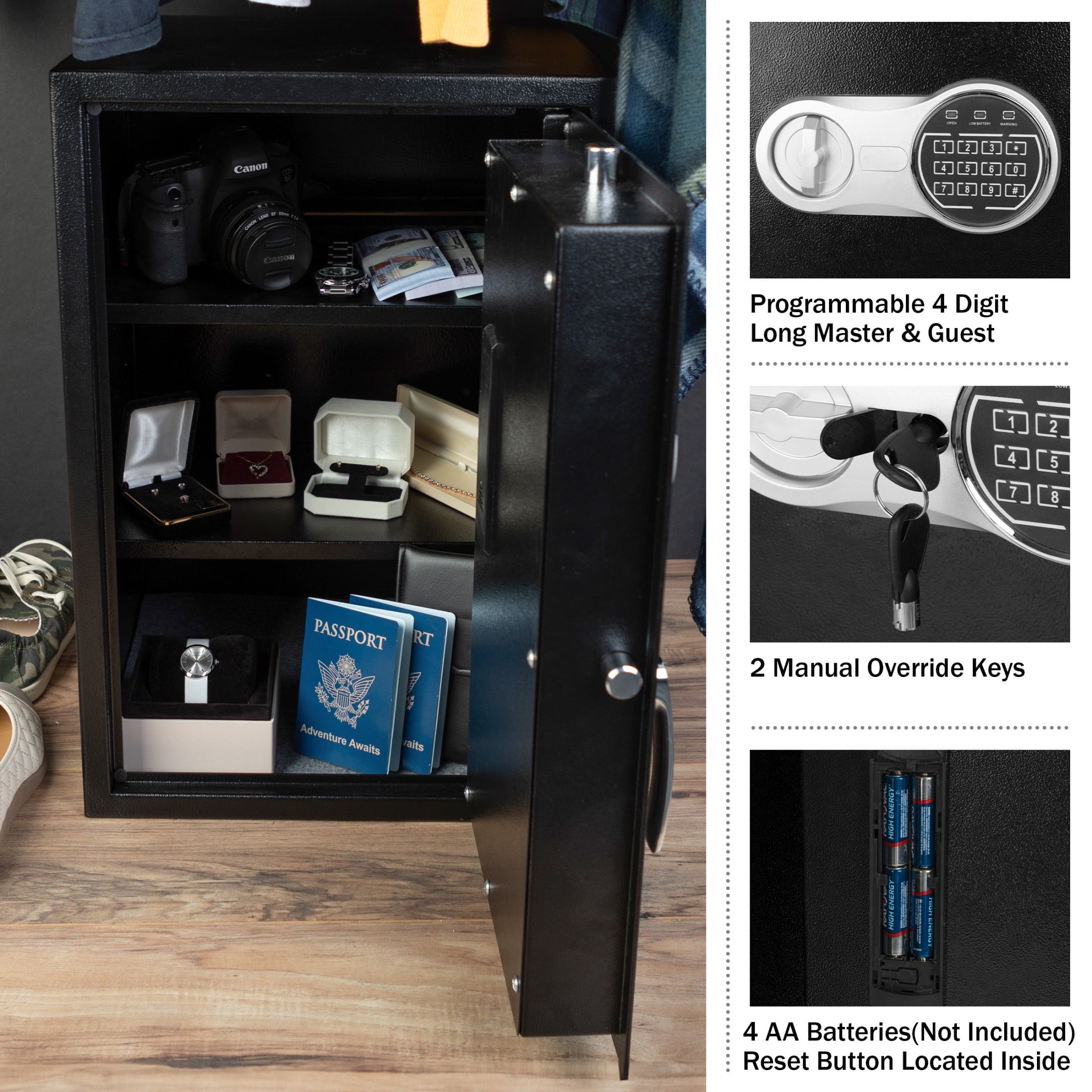 Paragon Safes Digital Safe for Home or Office (Black)