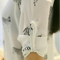 thumbnail image 5 of HULKLIFE Summer Women Long Sleeve Horse Printed Chiffon Shirts Fashion Slim Blouses Shirts, 5 of 5