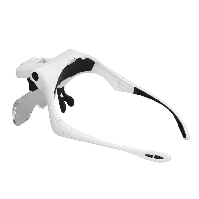 Lupa de cabeza LED con lentes desmontables 1.0X 1.5X 2.0X 2.5X 3.5X Ajuste de luz fría y cálida Lupa ergonómica para diadema