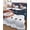 Navy blue, variant on Quilt King Size Bedding Set, Christmas Scarf Snowman Reversible Summer Quilt 3 Pieces, Red Black Plaid Xmas Snowflake Lightweight Bedspreads Coverlets with 2 Pillow Shams for All Seasons
