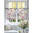 thumbnail image 4 of Spring Flowers Sheer Curtains 45 Inch Length 2 Panels Set Window Treatments, Watercolor Floral Dragonflies Vintage Rod Pocket Semi Curtains for Living Room/Bedroom/Kitchen Décor, 104"W x 45"L, 4 of 7