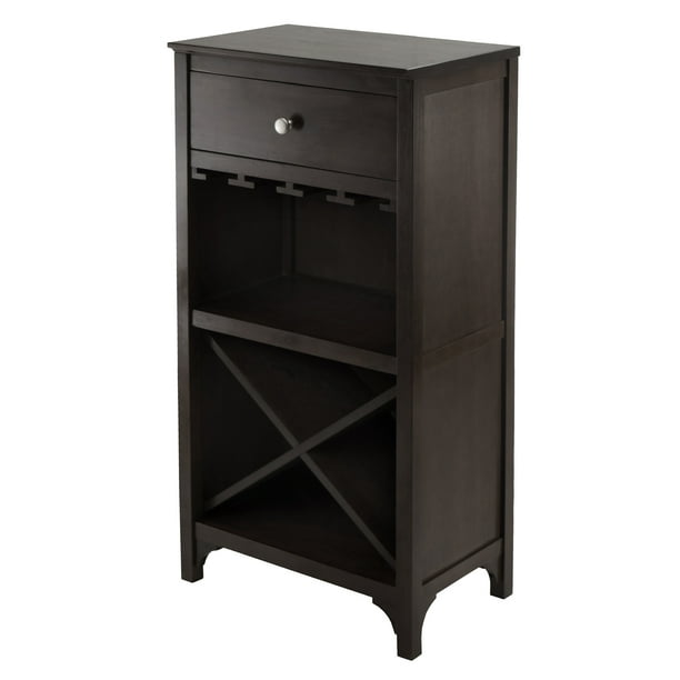 Winsome Wood Ancona Modular Wine Cabinet X Shelf Espresso Finish Com Winsome Wood Ancona Modular Wine, Espresso Corner Wine Cabinet