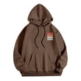 thumbnail image 3 of MHFRRA Sudaderas Casuales para Hombre para Uso Diario, Sudaderas Estampadas de Corte Relajado para Otoño E Invierno, Fáciles de Cuidar, Elegantes y Cómodas Marrón, 3 of 4