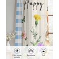 thumbnail image 6 of Happy Easter Bunny Sheer Curtains 84 Inch Length 2 Panels Set for Living Room/Bedroom, Spring Floral Burlap Blue Plaid Kitchen Curtains Grommet Semi-Sheer Curtains Drapes Window Treatments 52"x84"x2, 6 of 7