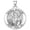 White, variant on Saint Naomi OVAL Religious Medal - 2/3 x 3/4 in Size of Nickel, Sterling Silver