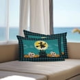 thumbnail image 5 of Outdoor Waterproof Pillow Covers Halloween Witch Night Moon Decorative Throw Pillow Protectors,Haunted House Pumpkin Black Lattice Pillowcase Cushion Cases for Patio Sofa Garden Couch,20x12in,2 Pack, 5 of 9