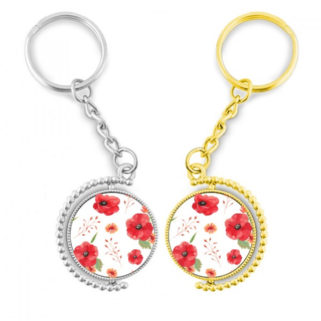 Fleurs Aquarelle Oreilles de Maïs Porte-Clés Rotatif Accessoire couple Porte-Clés
