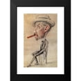 thumbnail image 2 of Claude Monet 13x18 Black Modern Framed Museum Art Print Titled - Caricature of a Man with a Big Cigar (1855-1856), 2 of 5