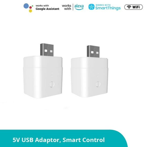 SONOFF Micro Adaptateur WiFi Intelligent USB 5V, Type A pour Taper un Appareil USB, Compatible avec l'Assistant Domestique Alexa & Google, Commutateur de Commande à Distance APP