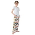 thumbnail image 4 of FORMRS Kids Pajama Pants with Pockets Size 6-8Y Boys Lounge Sleep Bottoms, Cute Cartoon Pattern, 4 of 8