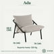 thumbnail image 2 of Silla de Metal Zinus Ada con Cojines de Memory Foam Color Beige, 2 of 6