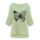 thumbnail image 4 of Camiseta holgada de manga 3/4 con cuello redondo y estampado a la moda para mujer Fridja  fjkfkj3438, 4 of 5