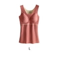 thumbnail image 4 of Sonducket Ropa interior térmica para niña, chaleco básico de fibra acrílica grueso de alta elasticidad para mantener el calor, Camisetas sin mangas Rosa oscuro L, 4 of 6