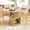 Natural, variant on Round Dining Table for 4-6 People, 47 Inches Kitchen Dining Table with 2-Layer Storage Shelf for Dining Room, Kitchen, Living Room, Natural(Table Only)