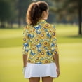 thumbnail image 6 of HUIACONG Sunflower Blue Butterfly Women Quarter Zip Collar Pullover, Anti Wrinkle Athletic Golf Shirts for Tennis, Hiking, Running, Casual Sports, 6 of 10