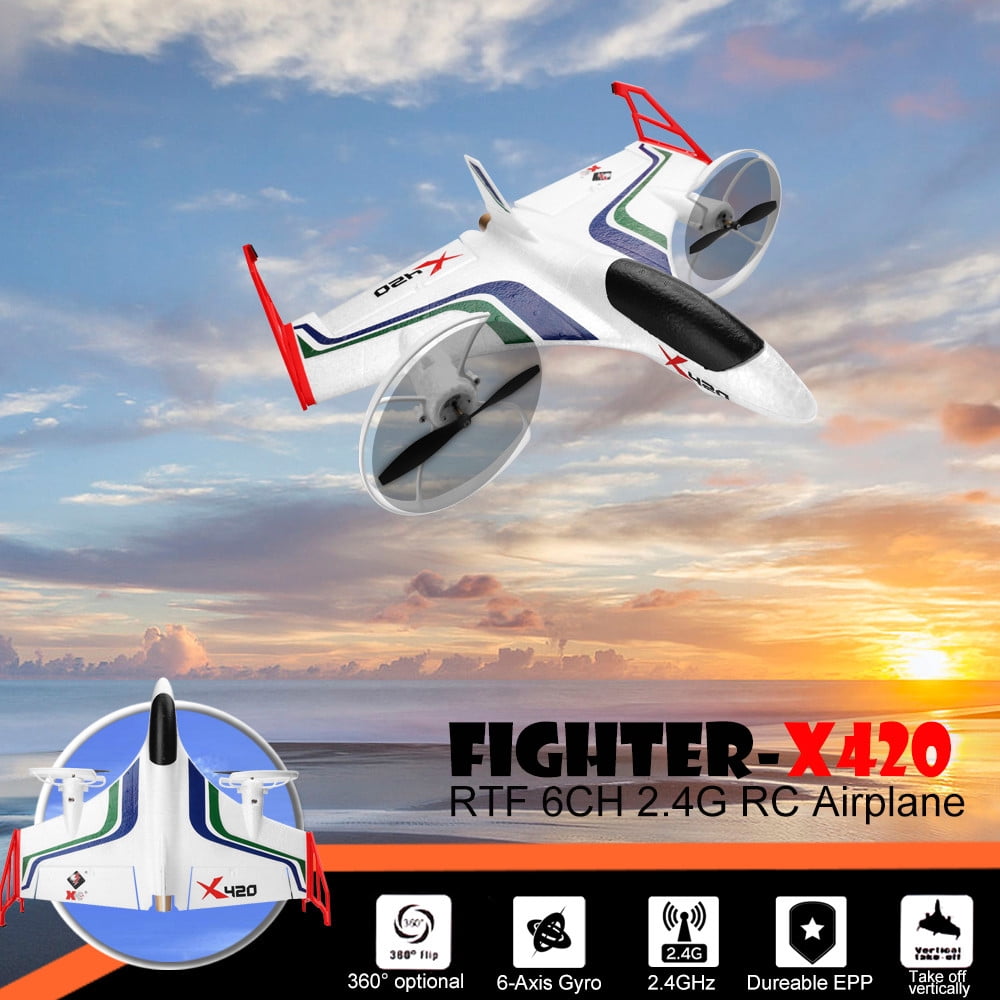 XK X420 2.4G 6CH 3D6G Aerobatic Vertical Take-Off And EPP RC Airplane RTF - Walmart.com
