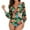 Multicolor, variant on WREESH Womens One Piece Swimsuit Long Sleeve Cutout Swim Suits Fashion Printed Comfortable Loose Swimsuit Blouse Casual V-Neck Attractive Bathing Suits Black