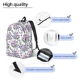 thumbnail image 3 of Rocae Violets Flowers for Canvas College Laptop Backpack for Men Women-Medium, 3 of 5