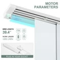 thumbnail image 3 of Yoolax Motorized Sliding Panel Track Blind Blackout Smart Vertical Blinds Electric Window Shade with WiFi Hardwire Power Motor for Patio Glass Door(Blackout Fabric-Pure White,80"W x 84"H), 3 of 7