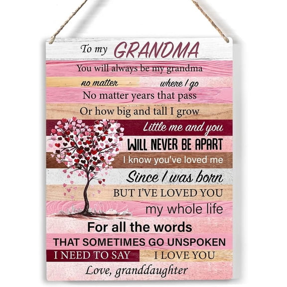 Rustic Grandma I Need to Say I Love You Wood Sign to My Grandma Wooden Signs Hanging Plaque Home Wall Art 8x10, Perfect Grandma Sign Wall Decor for Home Bedroom