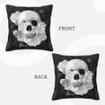 thumbnail image 3 of ZICANCN Romantic Love Skeleton Print Throw Pillow Covers, Bed Couch Sofa Knit Decorative Pillow Covers for Living Room Farmhouse, 24"x24", 3 of 8