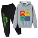 thumbnail image 3 of 2024 Nueva ropa para niños, conjunto de sudadera con capucha y pantalón, zapatillas deportivas, ropa deportiva para niños y niñas, otoño y primavera, 2 piezas, ropa para niñas pequeñas, 3 of 5