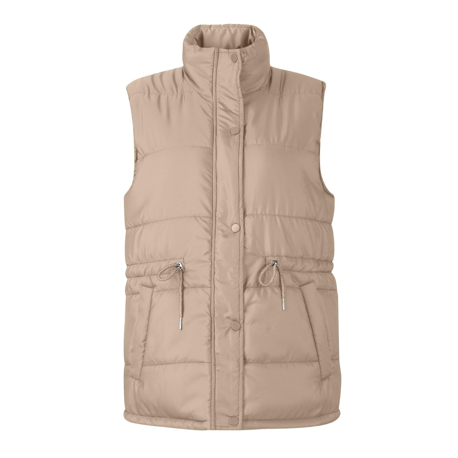 Zedker Women's Puffer Vest Hooded Running Vests Slim Fit Fleece Sleeveless Lightweight Jacket Fall Winter