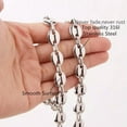 thumbnail image 6 of 7/9/11mm Men Women 316L Stainless Steel Coffee Beads Bean Chain Necklace Jewelry, 6 of 9