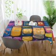 thumbnail image 3 of Yayeee Tablecloths 54" x 54" Rectangle Wrinkle Resistant Party Table Cover, Blue Jam, 3 of 8