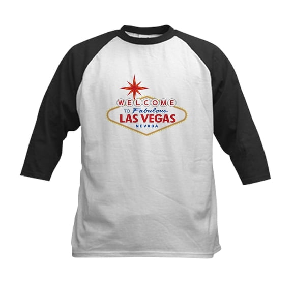 CafePress - Welcome To Fabulous Las Vegas Kids Baseball Jersey - Kids Cotton Baseball Jersey, 3/4 Sleeve Shirt