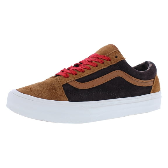 Vans Old Skool Unisex Shoes Size 11, Color: Pig Suede Plaid Glazed Ginger