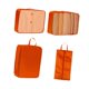 thumbnail image 4 of 4 cubos de embalaje para maletas de viaje, organizadores, bolsas de equipaje ligeras. Naranja, 4 of 9