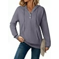 thumbnail image 3 of Blibea Women's Hoodie Sweatshirt Fall Tops for Women Long Sleeves Drawstring Pullover Womens Tops, 3 of 9
