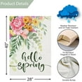 thumbnail image 4 of Hello Spring Garden Flag 28x40 Double Sided, Burlap Large Vertical Happy Spring Floral Flower Garden Yard Flags for Seasonal Outside Outdoor House Decoration (Only Flag), 4 of 6