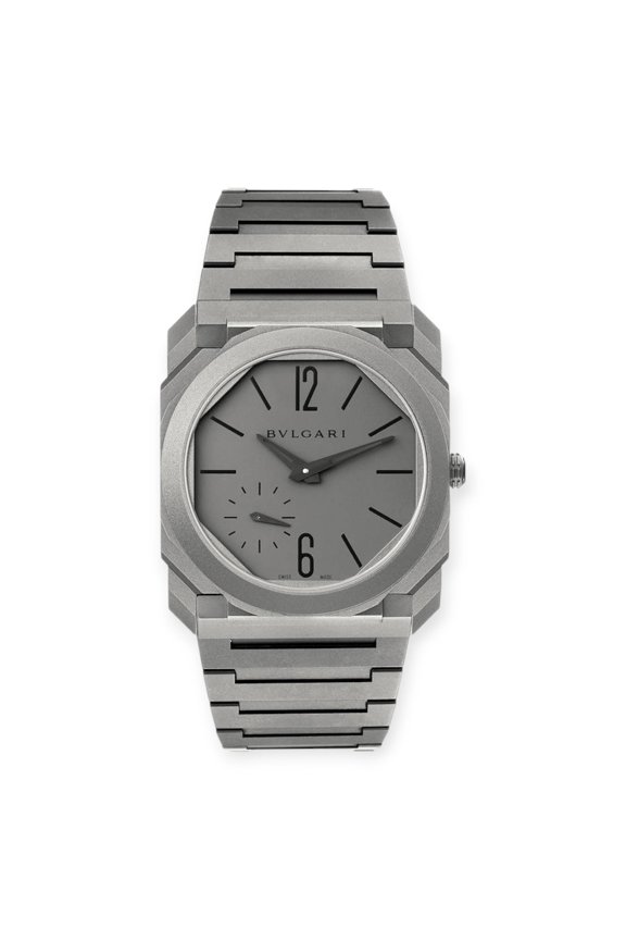 Pre-Owned Bvlgari Octo Finissimo 102713 Titanium Ultra Thin Mens Watch
