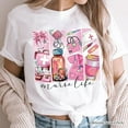 thumbnail image 2 of Nurse Life T-Shirt, White and Natural Medical Essentials Tee for Coquette Nurses, 2 of 8