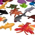 thumbnail image 3 of Ocean Life Sea Animal Action Figures 30pc Pack - Giant Bucket of Marine Animals Toy Playset, 3 of 4