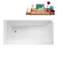 thumbnail image 6 of 59" Streamline B-352-117-BGM Soaking Freestanding Tub and Tray With Internal Drain in Brushed GunMetal, 6 of 10