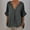 Dark Gray, variant on LADIGASU Women's Cotton And Linen Shirt Solid Color Five Quarter Sleeved Top Casual T-shirt V-neck Shirt