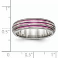 thumbnail image 7 of Edward Mirell Titanium Triple Groove Pink Anodized Ring, 7 of 7