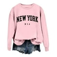 thumbnail image 4 of Women's Sweatshirt Womens Long Sleeve Sweatshirt Pullover Sweatshirts for Women Pink Sweatshirts for Women Winter Sweatshirt Preppy Teen Clothes, 4 of 5
