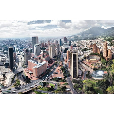 Laminated Poster Bogota Colombia Skyline Aerial View Poster Print 24 x