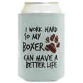 thumbnail image 4 of Dog Themed Gifts For Women I Work Hard So My Boxer Can Have A Better Life Paw Print 2-Pack Can Coolies Drink Coolers, 4 of 8