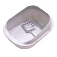 thumbnail image 3 of Tooyful Cat Toilet Cat Litter Tray Open Top Pet Litter Tray Durable Large Space Bedpan Kitty Litter Pan, Cat for Dog Small Animals Kittens gray, 3 of 10