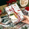 thumbnail image 4 of Christmas Reversible Wrapping Paper Roll - Metallic Foil Shine Snowman Animals & Snowflake Gift Wrap for Christmas, New Year Celebration, Holiday, Party - Mini Roll - 17 Inch x 33 Feet, 4 of 12