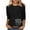 Black 4, variant on Charella Women's Floral Printed Tops 3/4 Sleeve Flower Graphic Tee Casual Loose Fit Crew Neck Shirts (XL, White 9)