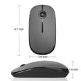 thumbnail image 2 of VIVEFOX Wireless Mouse for Laptop, 2.4G Ultra Thin Silent Mouse, with USB Nano Receiver Portable Mobile Optical Cordless Mouse for Laptop, PC, Computer, Mac(Gray and Black), 2 of 6